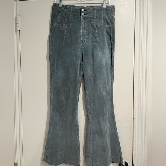 FREE PEOPLE We The Free Teal Jayde Cord Flare Jeans‎ - Picture 4 of 12